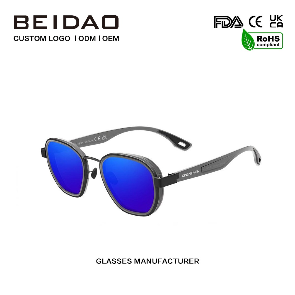 Sunglasses Polaraithe Alúmanam Machnamhach Dark Blue Classic