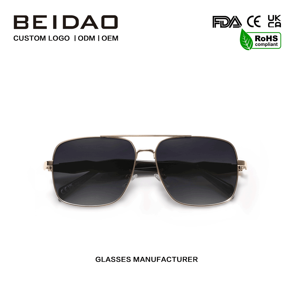 Dearthóir Fráma Alloy Sunglasses UV400 le haghaidh Tiomána Iascaireachta