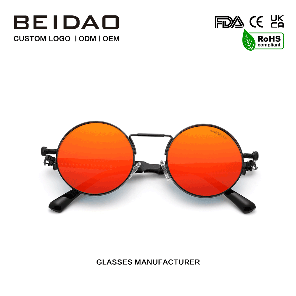 Dearthóir Dearg UV400 Cosaint Sunglasses Fráma Miotail Polaraithe