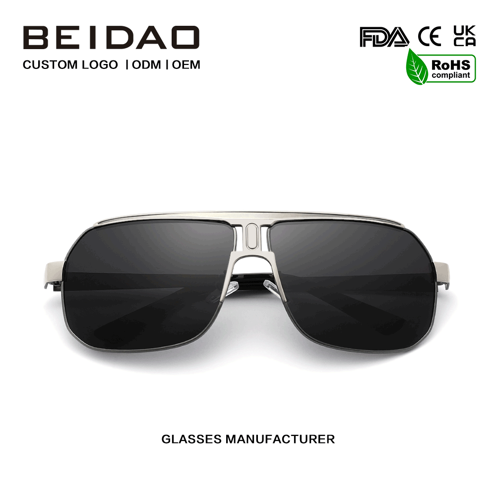 Faisean Fráma Cóimhiotal Mór UV400 Cosaint Sunglasses