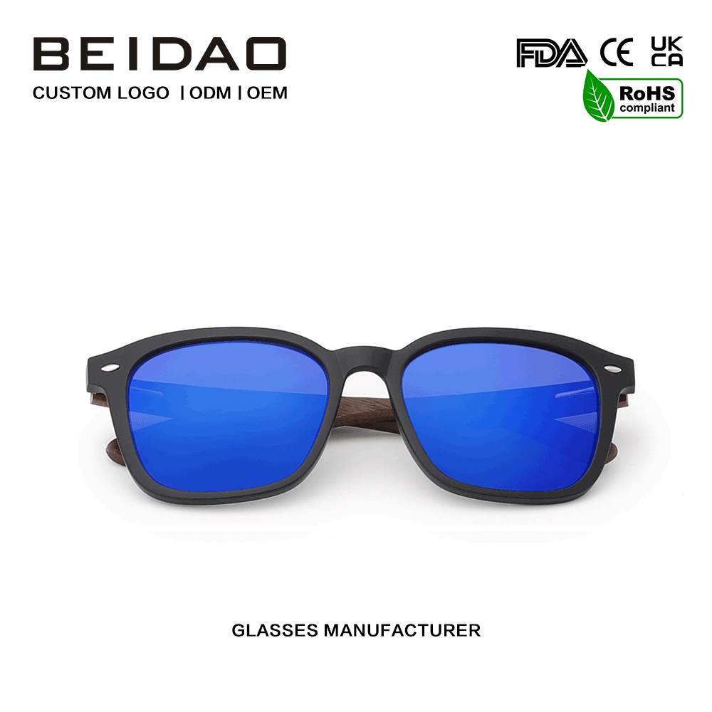Faisean Retro Lámhdhéanta UV400 TR90 Sunglasses Polaraithe Fráma