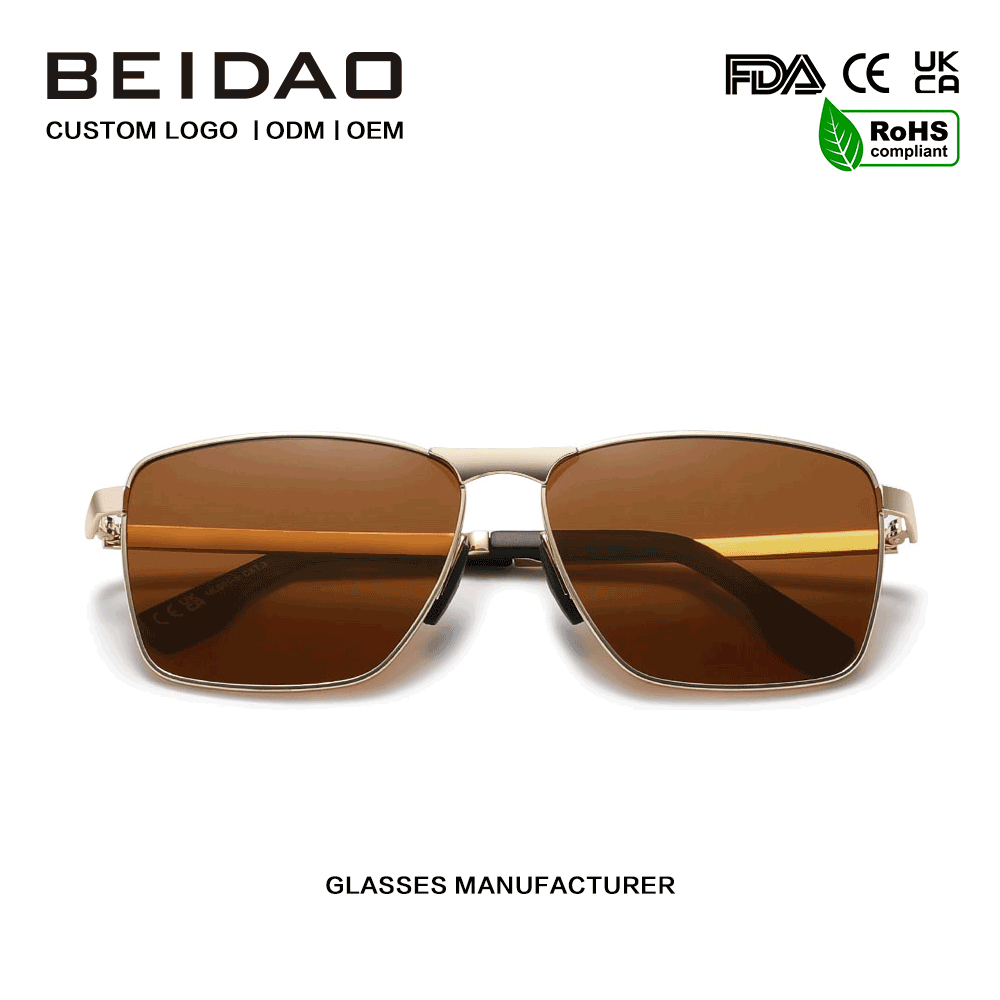 Faisean Fráma Cruach Cearnóg UV400 Cosaint Sunglasses Tiomána