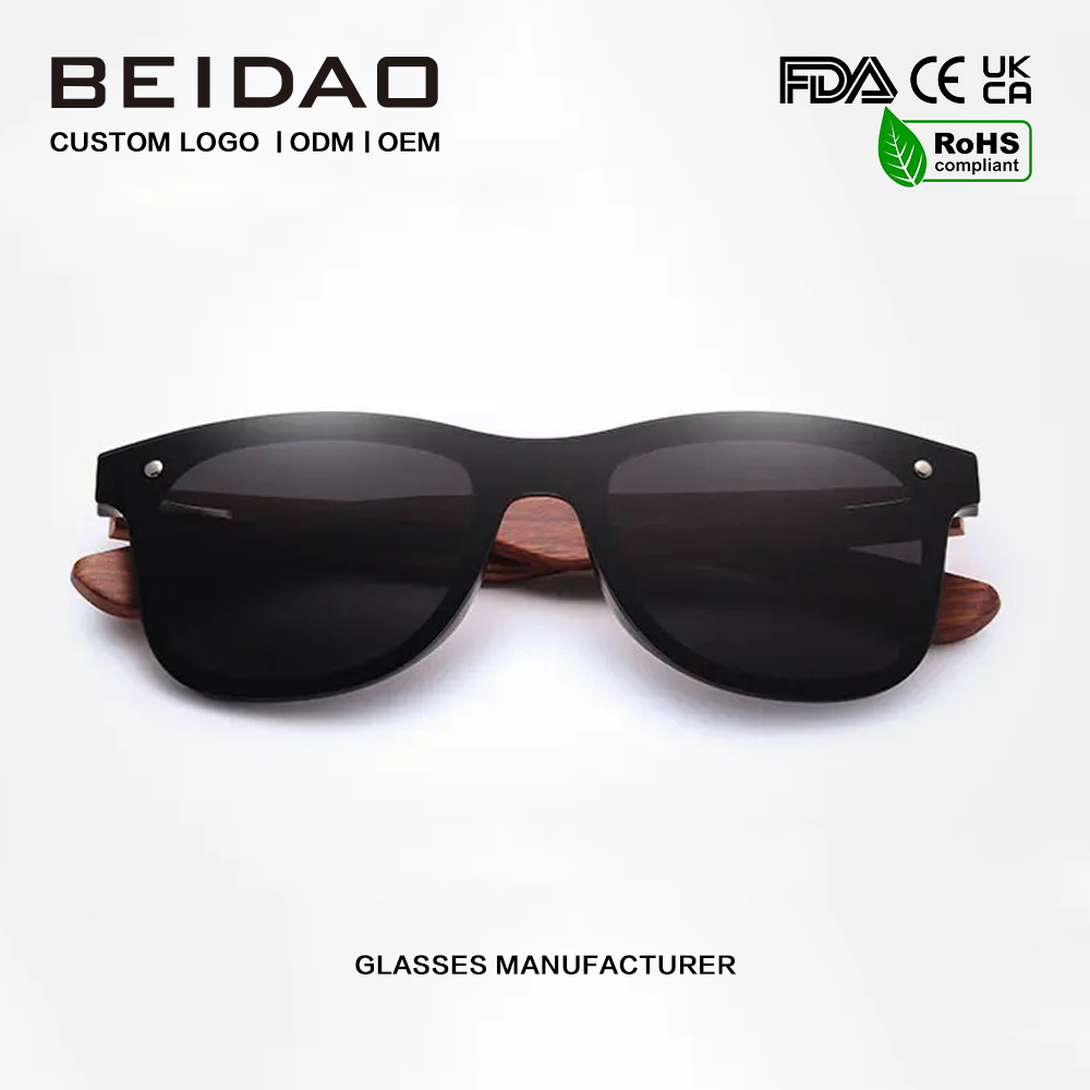 Faisean Sunglasses Adhmaid Polaraithe Aon-phíosa Lionsa