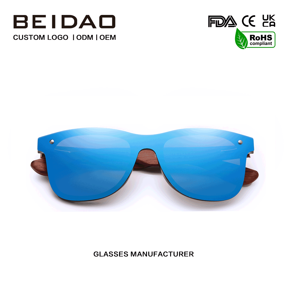 Sunglasses Polaraithe Adhmad Bubinga Bunaidh faiseanta
