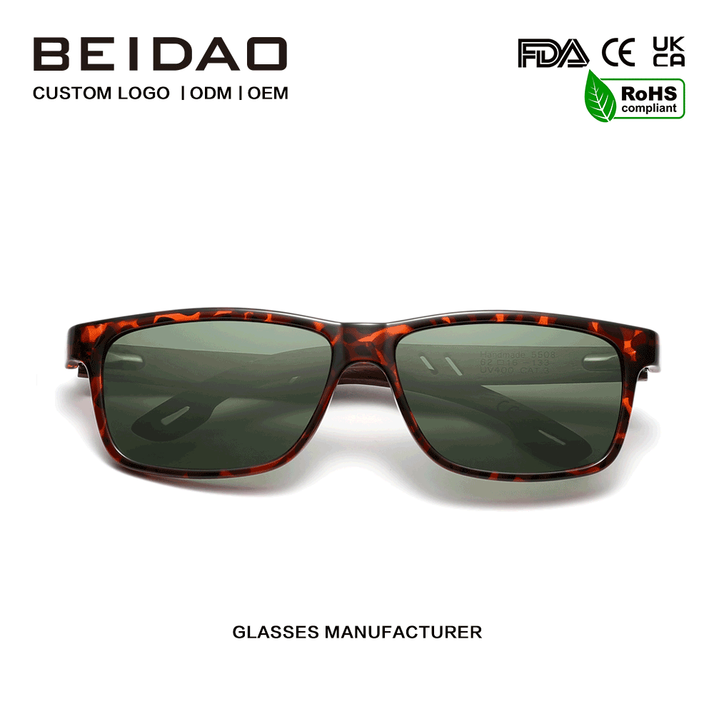 Le haghaidh Tiomána Sunglasses Polaraithe Fráma Walnut TR90 Unisex