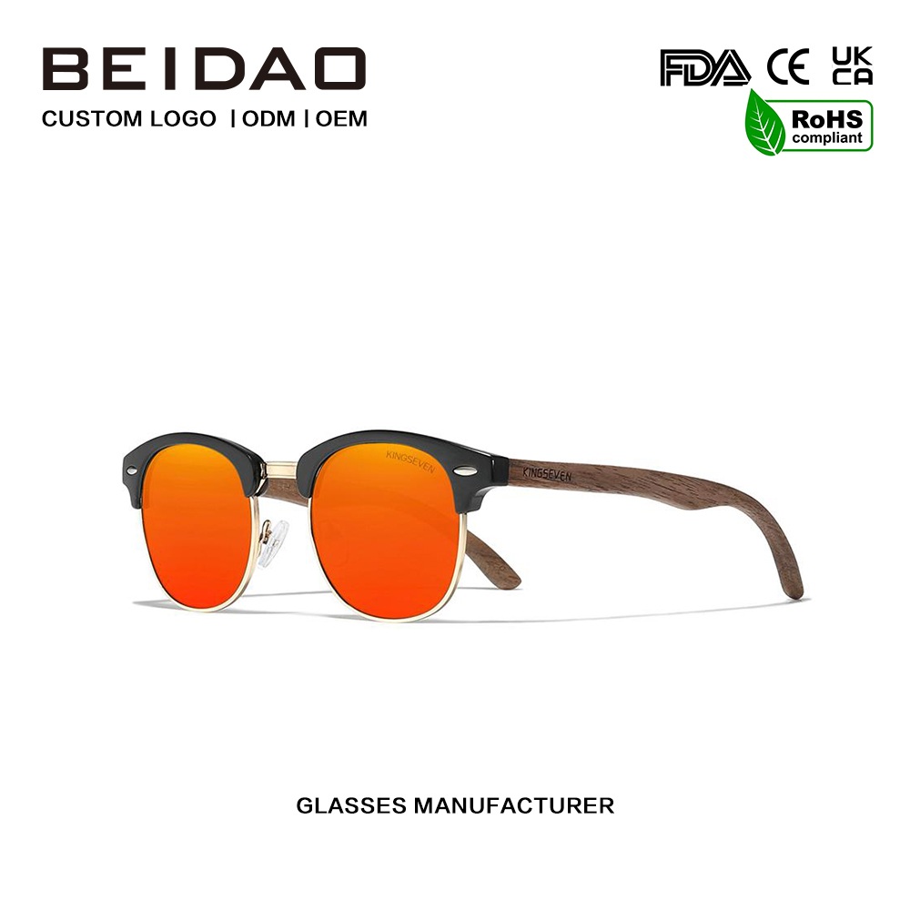 Gloiní Fir Sunglasses Adhmaid Polarized Walnut Handmade