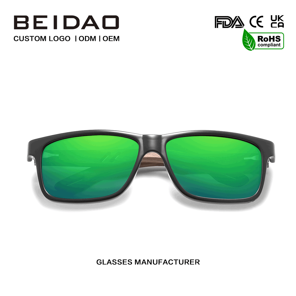 Feadaí Sunglasses Fráma Walnut Lámhdhéanta