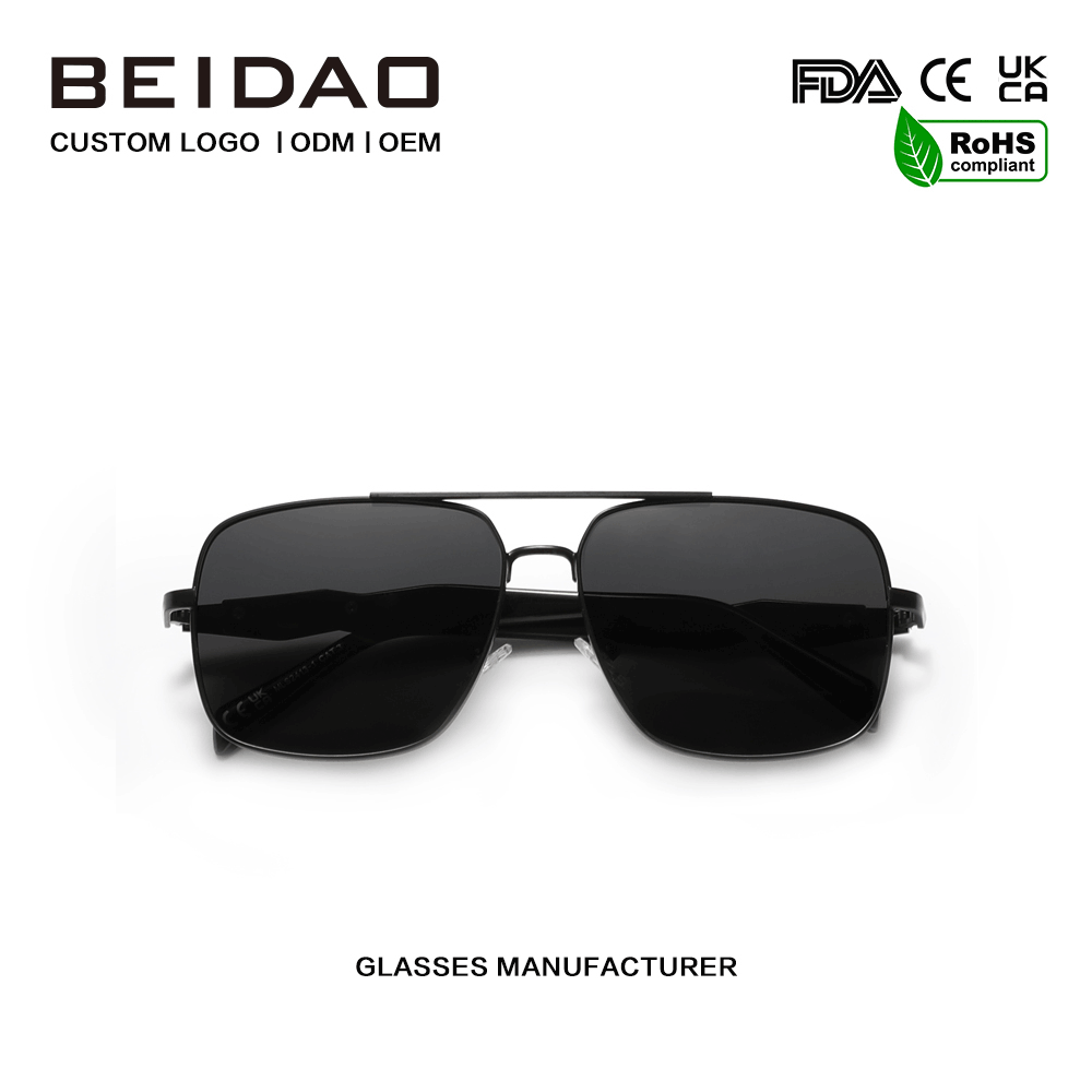 Fráma Cóimhiotal Miotail Ardchaighdeáin UV400 Sunglasses Frith-Raidíochta