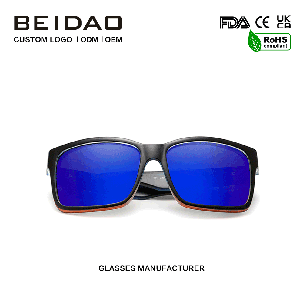 Faisean Díol Te Polaraithe Gorm Mirro Lionsaí Sunglasses