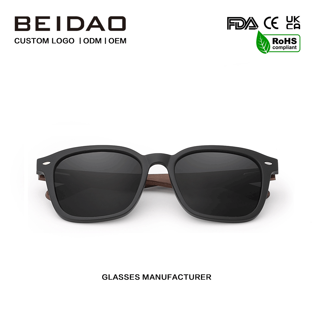 Faisean Díol te Wlanut Sunglasses Polarized Adhmaid