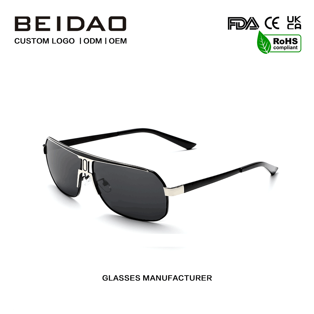 Fráma Nua-Aimseartha Big Alloy Sunglasses Cosanta UV400 d'Fhir Mná
