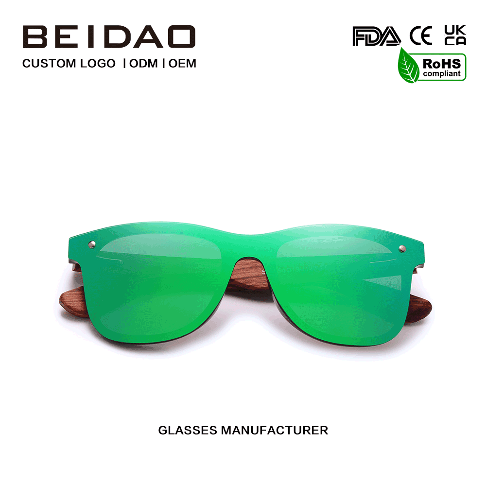 Nua-Aimseartha Bunaidh Bubinga Adhmad Silver Polarized Sunglasses Tiomána