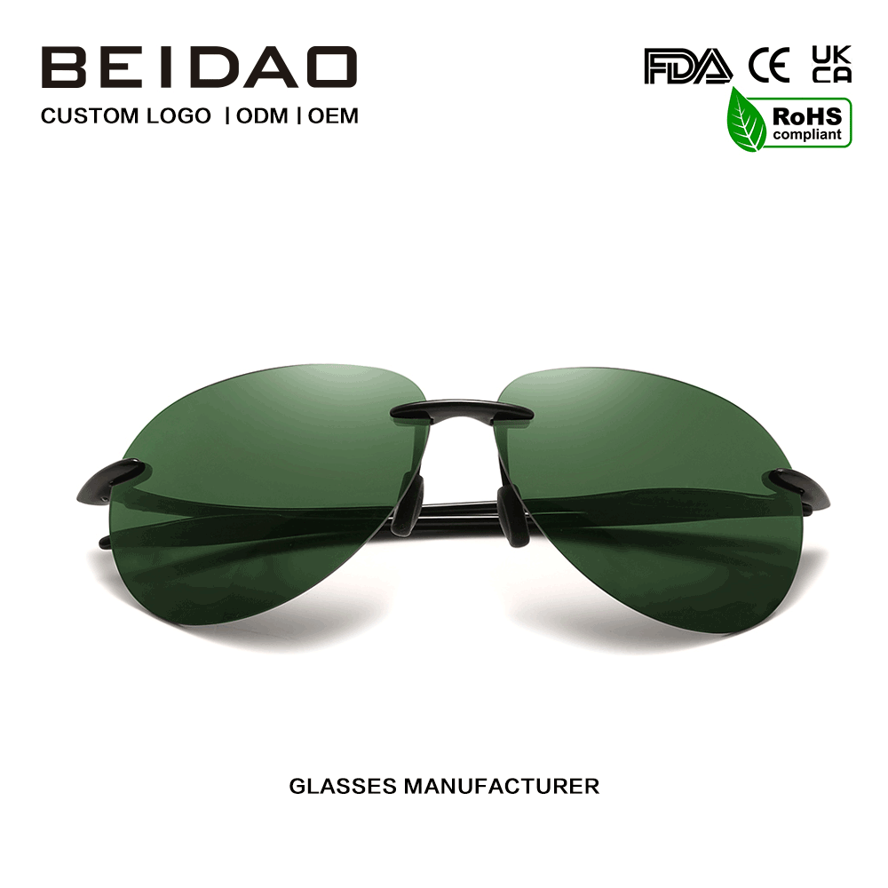 Dearthóir Nua Ultralight TR90 Sunglasses Lionsa Glas Frameless