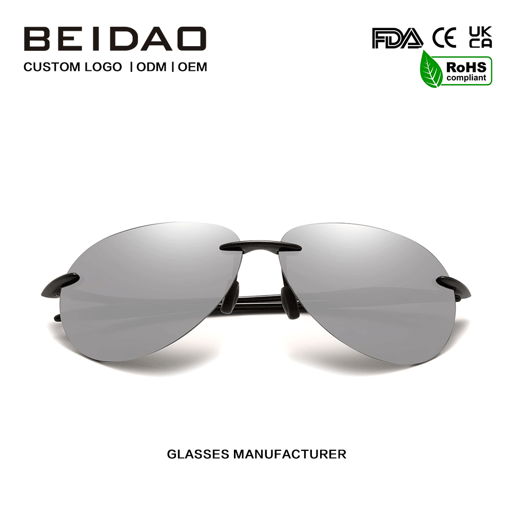 Dearthóir Nua Ultralight TR90 Sunglasses Frameless d'Fhir