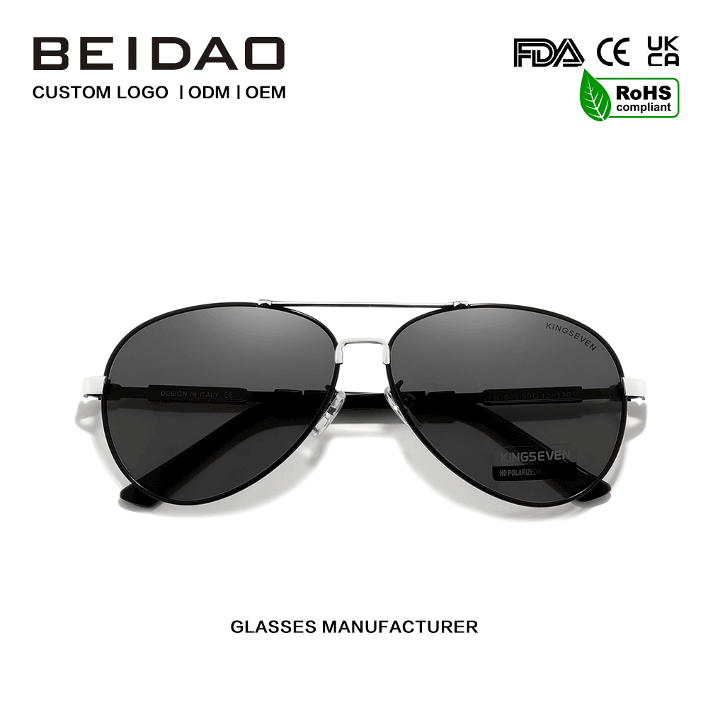 Sunglasses Imeall Iomlán Alúmanam Polaraithe le Lionsaí Polacarbónáit